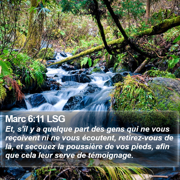 Marc 6:11 LSG Bible Study