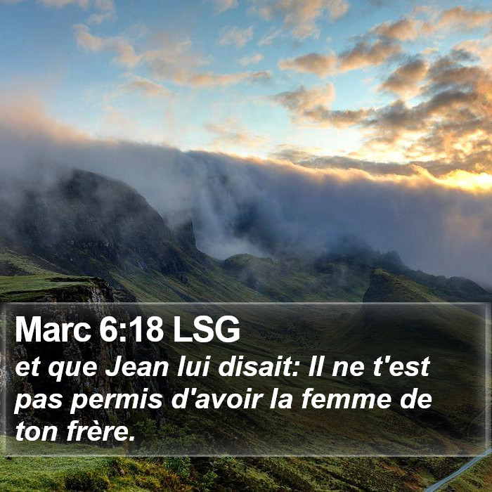 Marc 6:18 LSG Bible Study