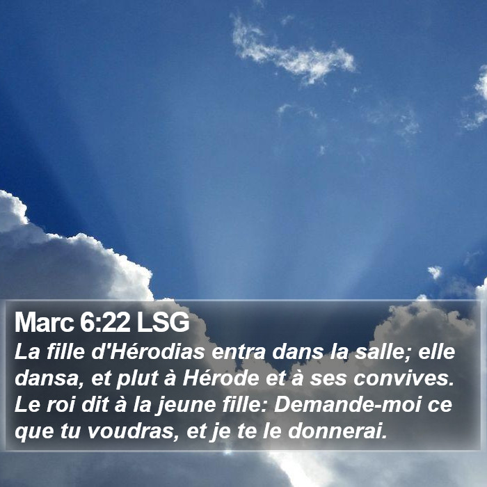 Marc 6:22 LSG Bible Study