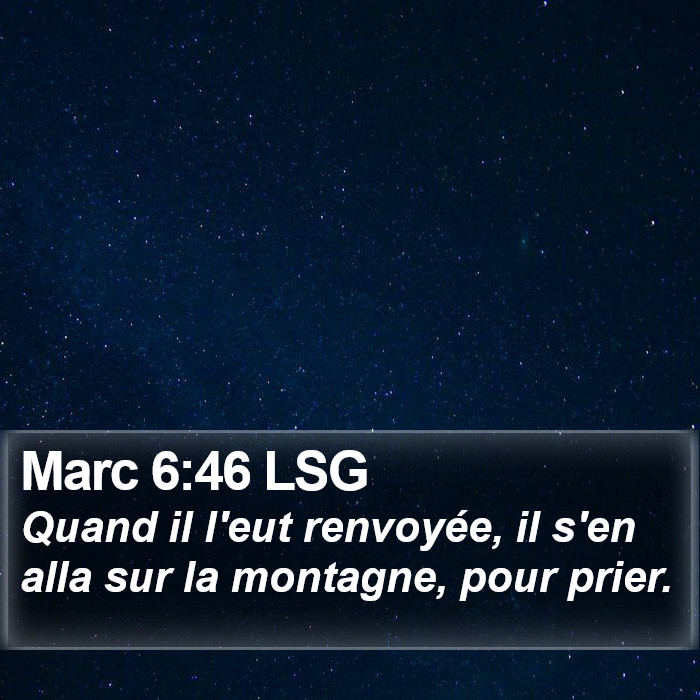 Marc 6:46 LSG Bible Study