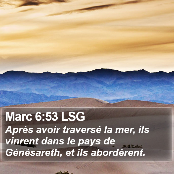 Marc 6:53 LSG Bible Study