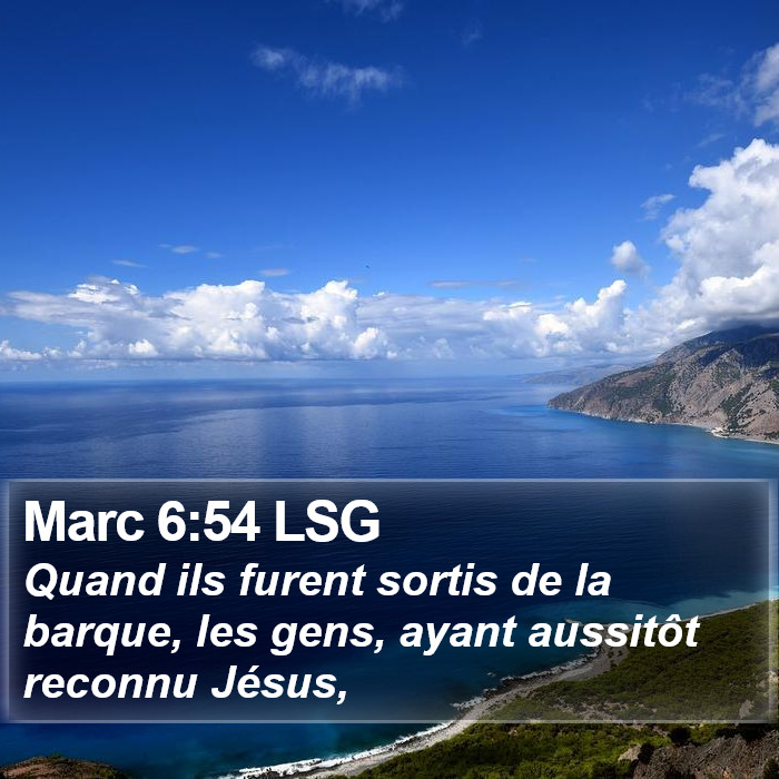 Marc 6:54 LSG Bible Study