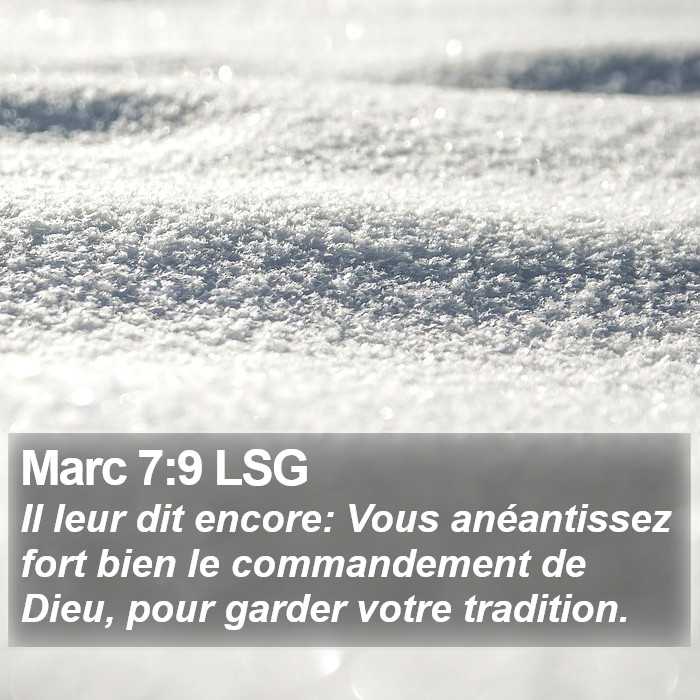 Marc 7:9 LSG Bible Study