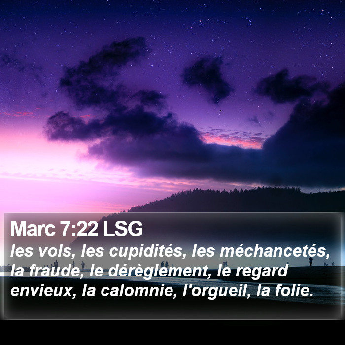 Marc 7:22 LSG Bible Study