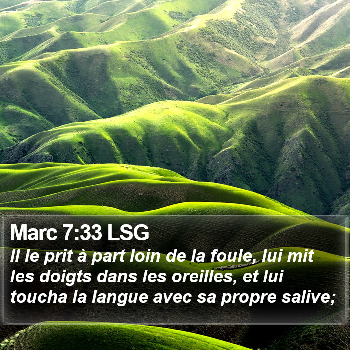 Marc 7:33 LSG Bible Study