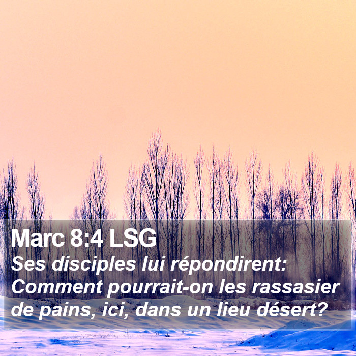 Marc 8:4 LSG Bible Study