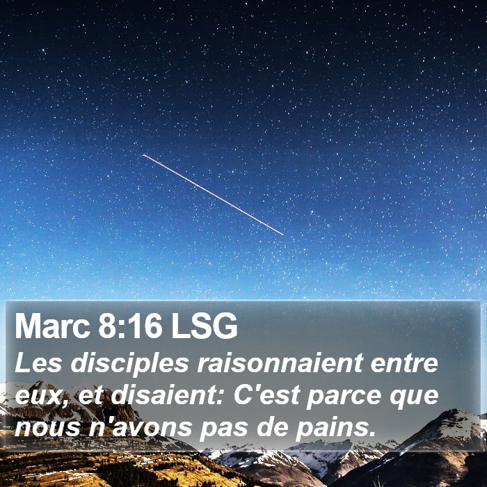 Marc 8:16 LSG Bible Study