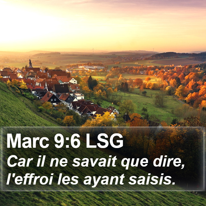 Marc 9:6 LSG Bible Study