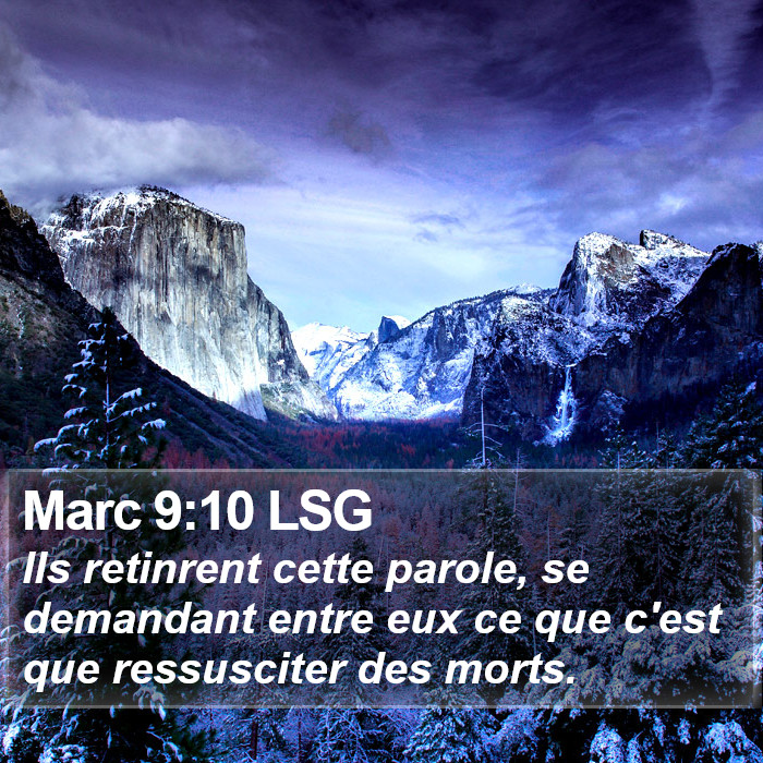 Marc 9:10 LSG Bible Study