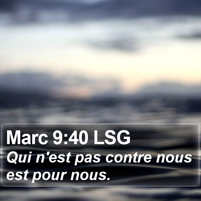 Marc 9:40 LSG Bible Study