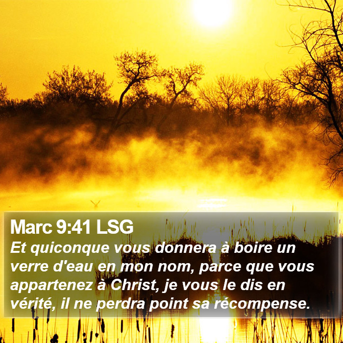 Marc 9:41 LSG Bible Study