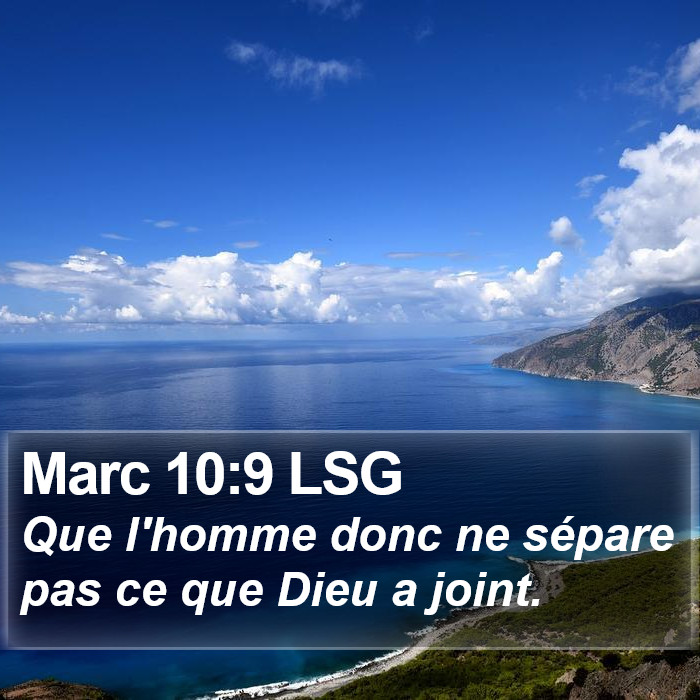 Marc 10:9 LSG Bible Study