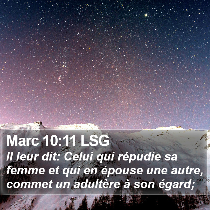 Marc 10:11 LSG Bible Study