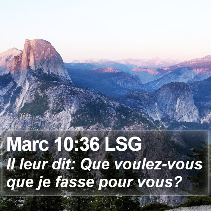 Marc 10:36 LSG Bible Study