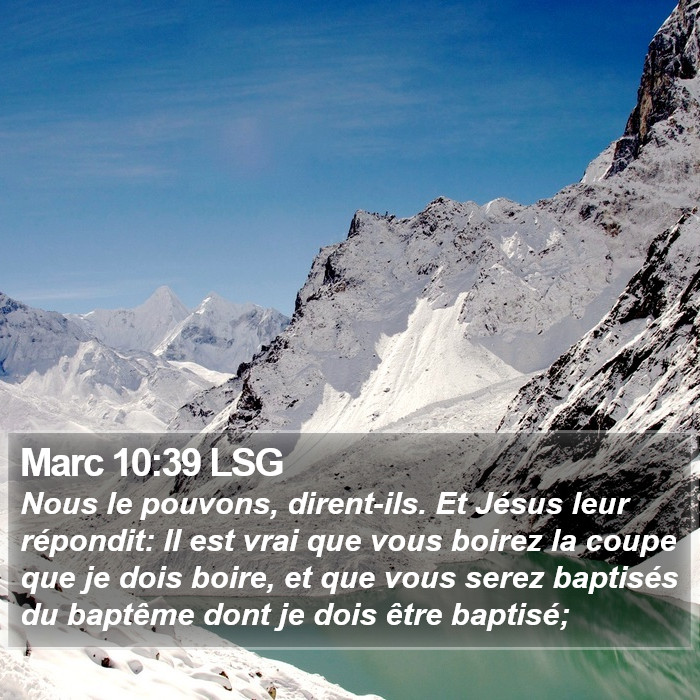 Marc 10:39 LSG Bible Study