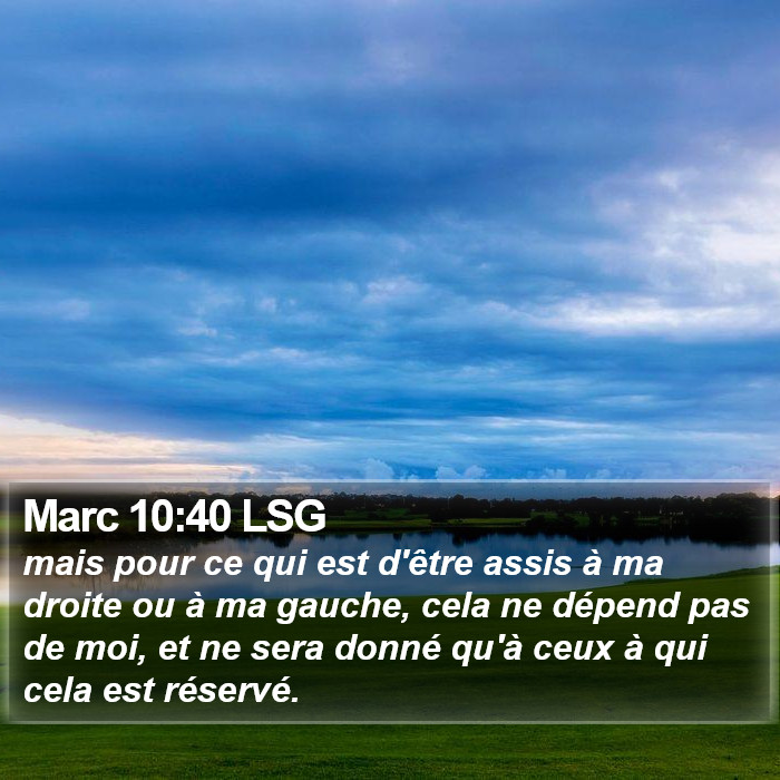 Marc 10:40 LSG Bible Study