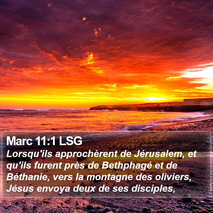 Marc 11:1 LSG Bible Study