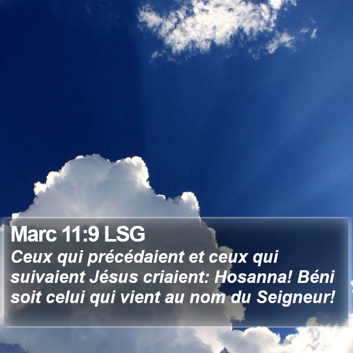 Marc 11:9 LSG Bible Study