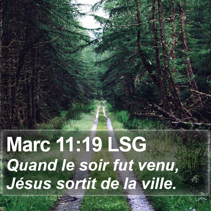 Marc 11:19 LSG Bible Study