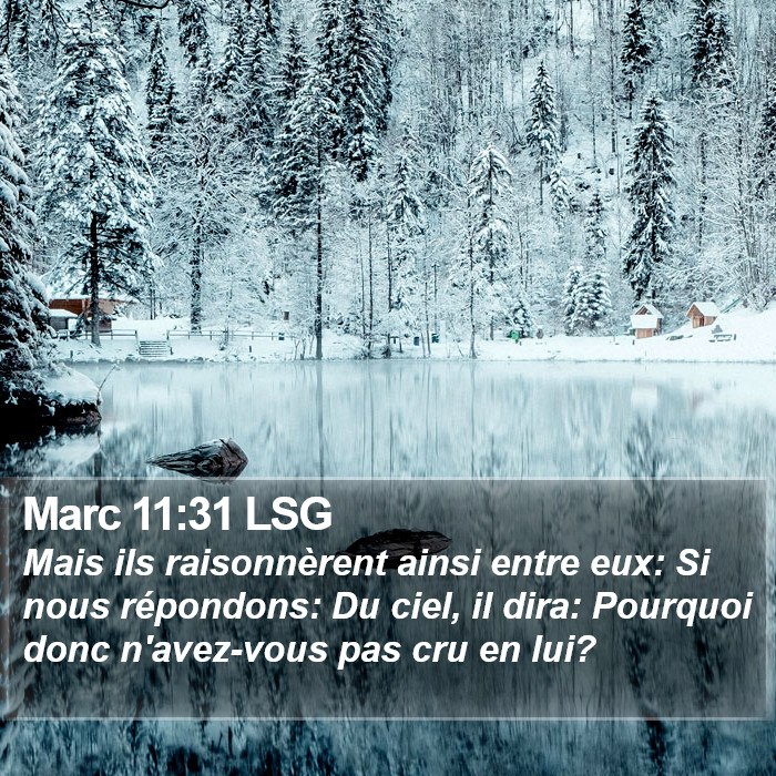 Marc 11:31 LSG Bible Study