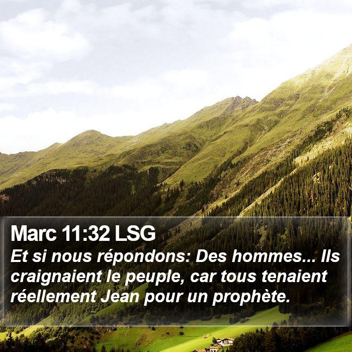 Marc 11:32 LSG Bible Study