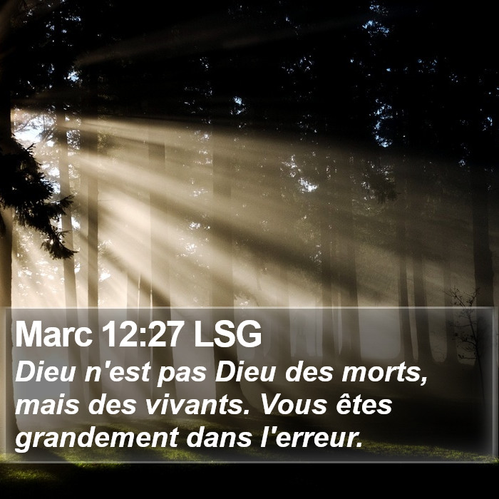 Marc 12:27 LSG Bible Study