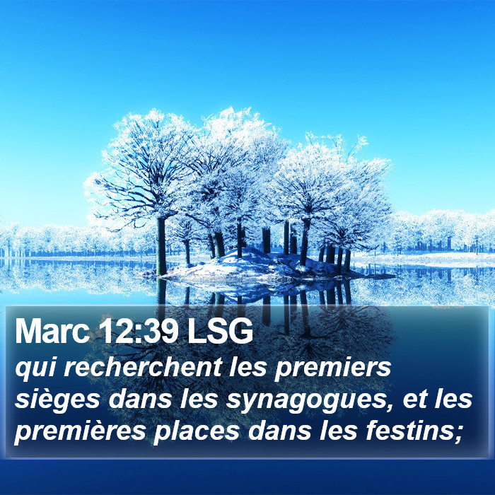 Marc 12:39 LSG Bible Study