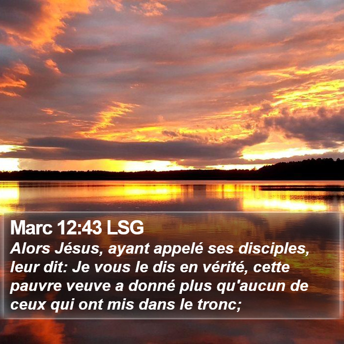 Marc 12:43 LSG Bible Study