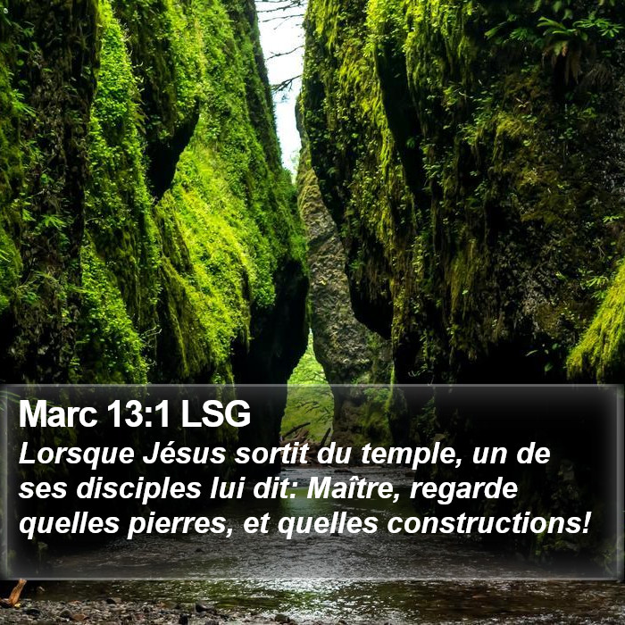 Marc 13:1 LSG Bible Study