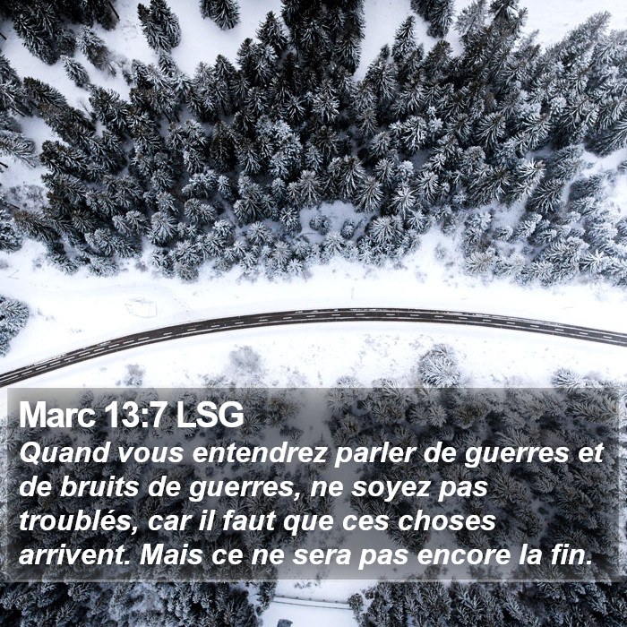 Marc 13:7 LSG Bible Study