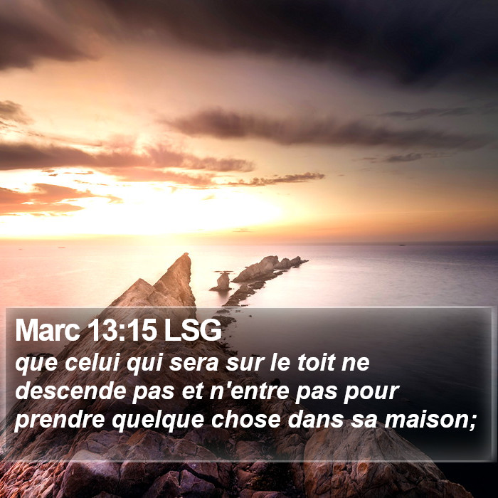 Marc 13:15 LSG Bible Study