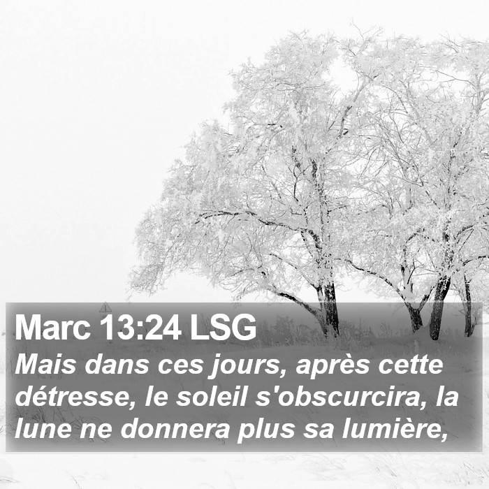 Marc 13:24 LSG Bible Study