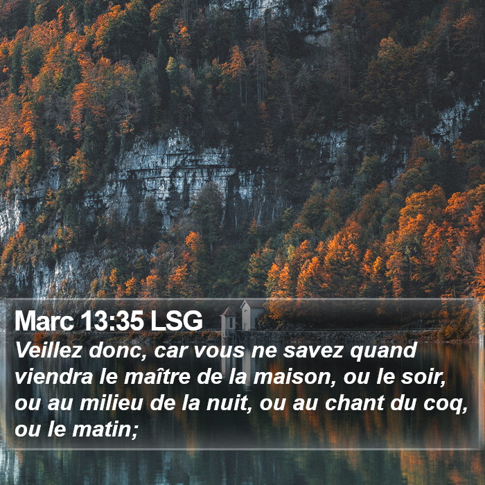 Marc 13:35 LSG Bible Study