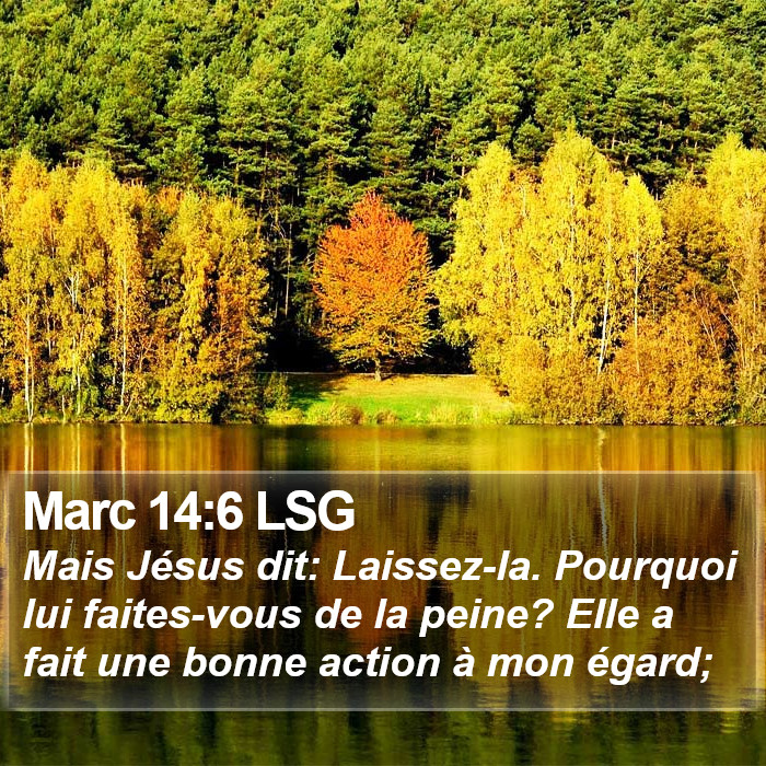 Marc 14:6 LSG Bible Study