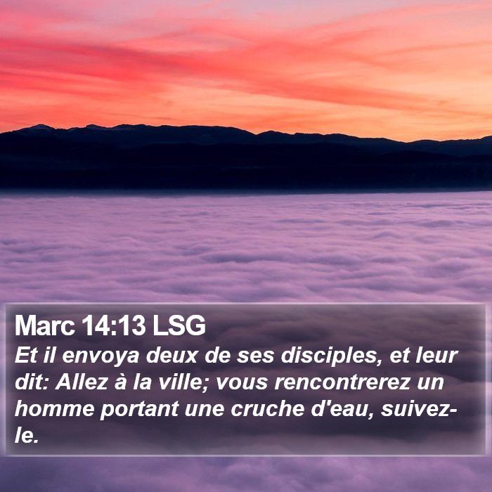 Marc 14:13 LSG Bible Study