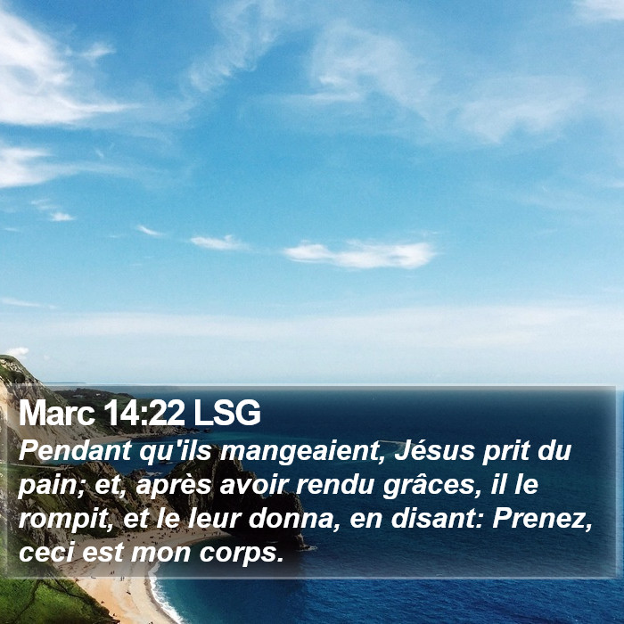 Marc 14:22 LSG Bible Study