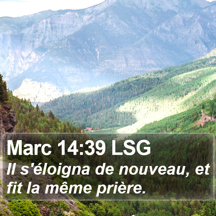 Marc 14:39 LSG Bible Study