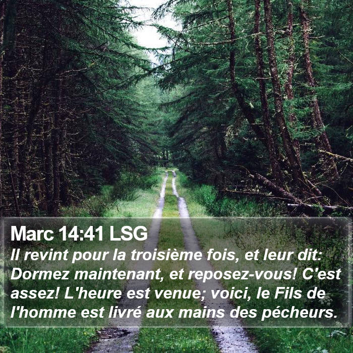 Marc 14:41 LSG Bible Study