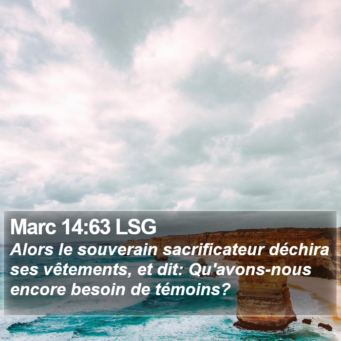 Marc 14:63 LSG Bible Study