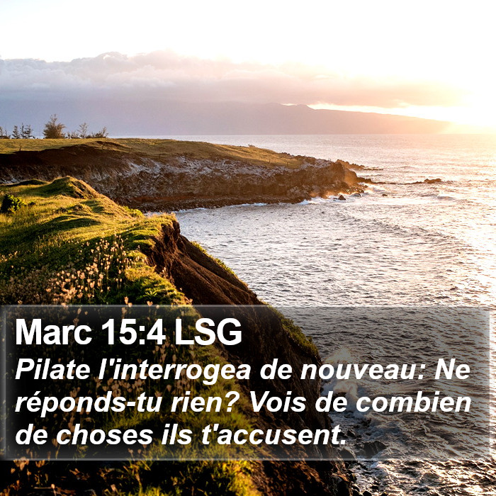 Marc 15:4 LSG Bible Study
