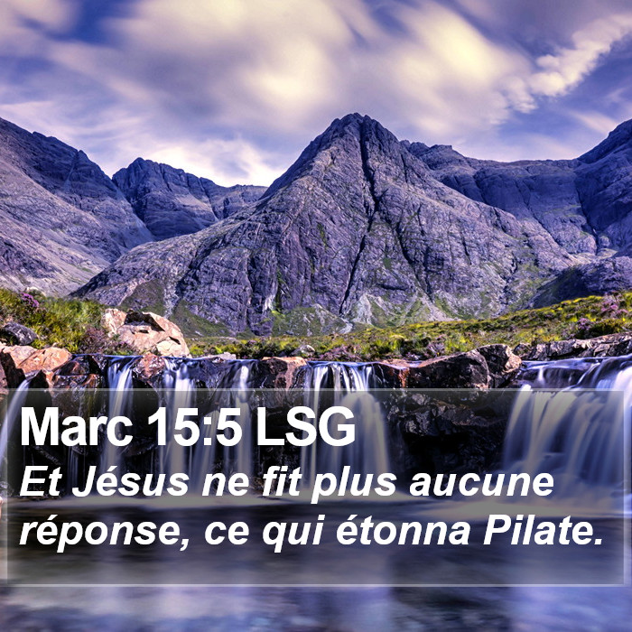 Marc 15:5 LSG Bible Study