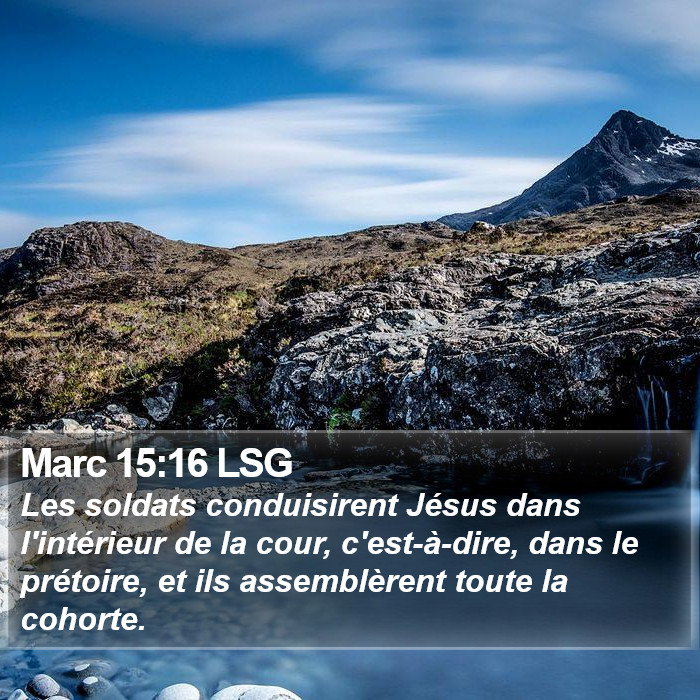 Marc 15:16 LSG Bible Study