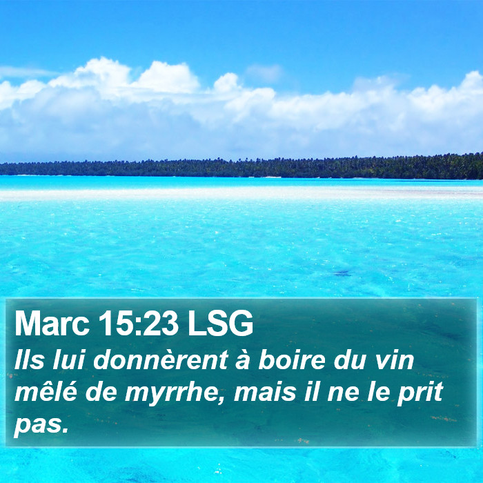 Marc 15:23 LSG Bible Study
