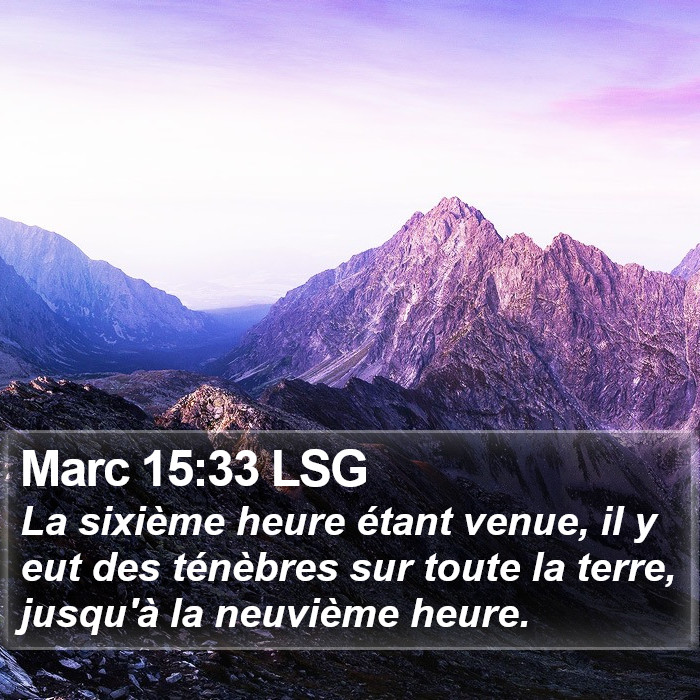 Marc 15:33 LSG Bible Study