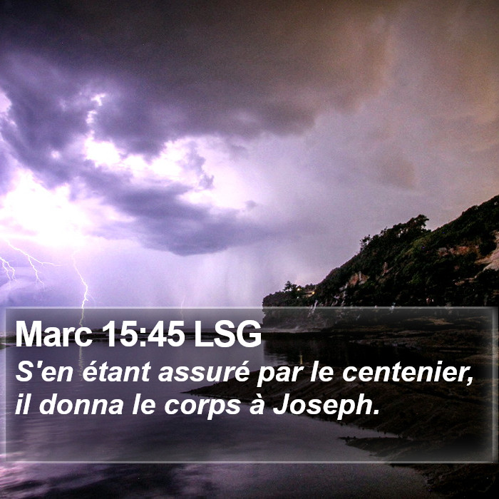 Marc 15:45 LSG Bible Study