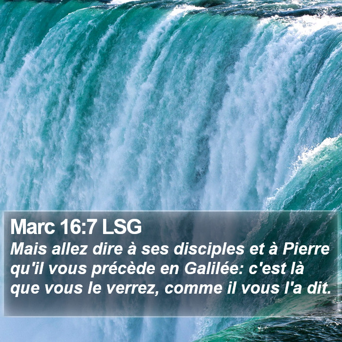 Marc 16:7 LSG Bible Study