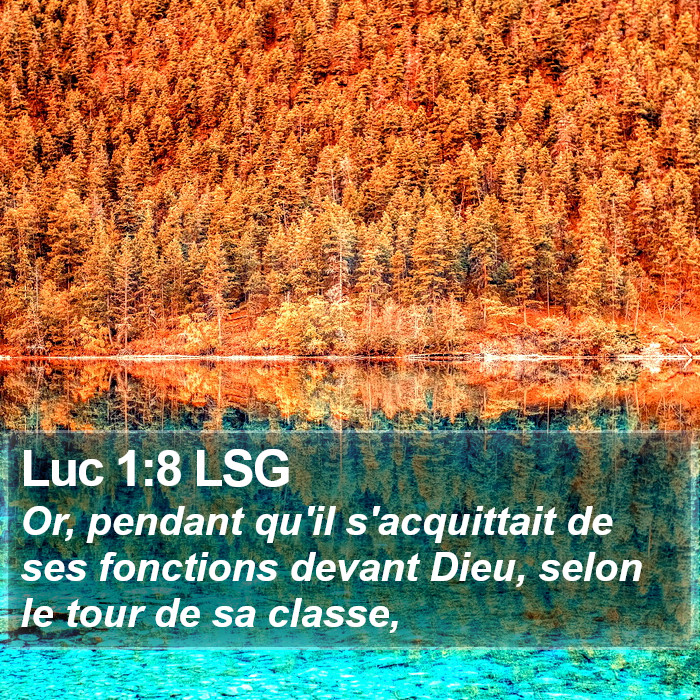 Luc 1:8 LSG Bible Study