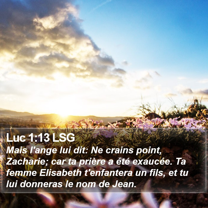 Luc 1:13 LSG Bible Study