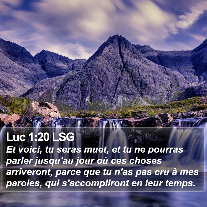 Luc 1:20 LSG Bible Study