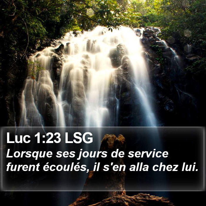 Luc 1:23 LSG Bible Study